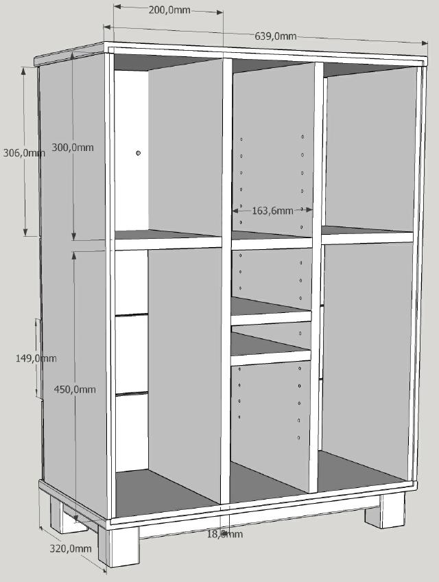 SketchUp-Zeichnung Rückseite