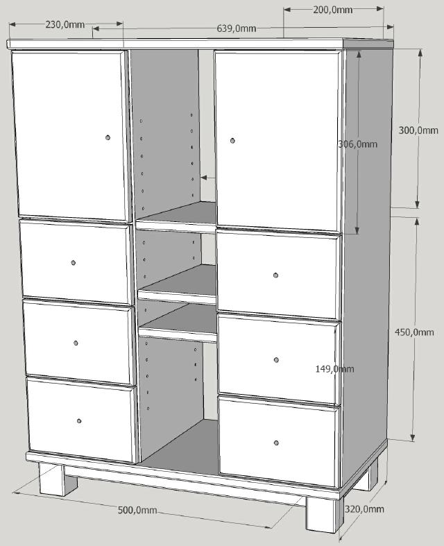 SketchUp-Zeichnung der Frontseite